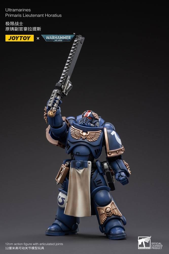 Figurine Joy Toy Warhammer 40K Ultramarines Lieutenant Horatius 12 cm