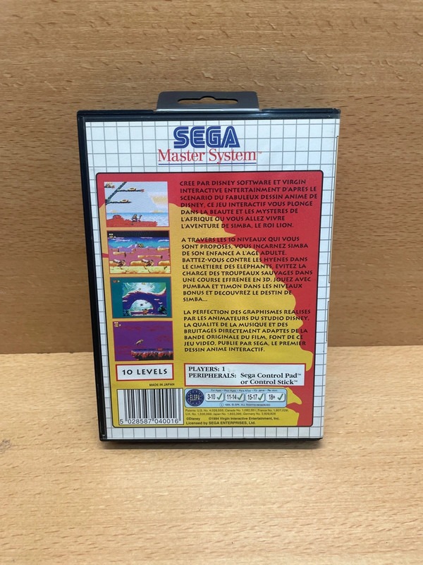 Jeu Sega Le Roi Lion — photo 2