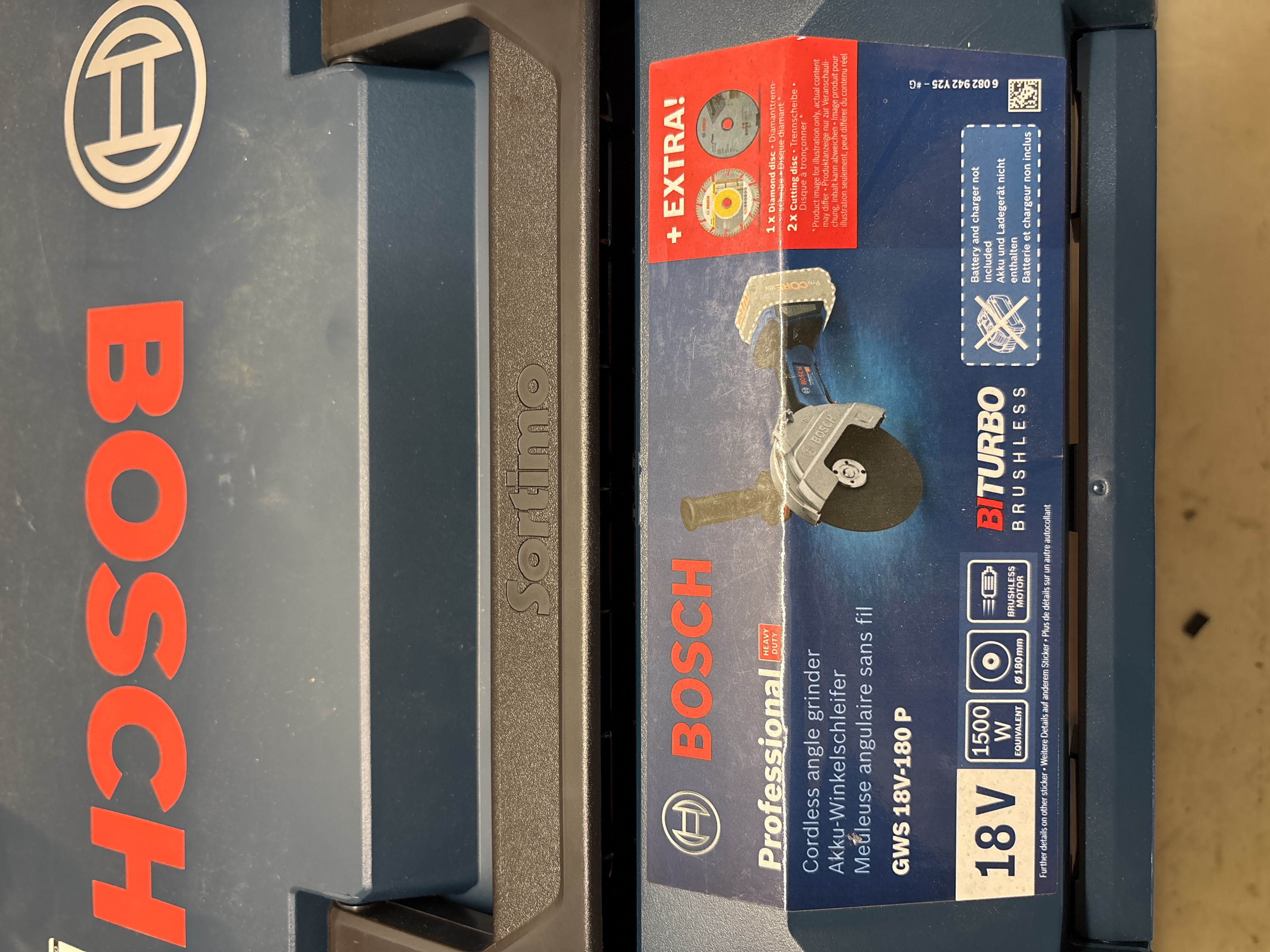 Bosch Professional GWS 18V-180 P meuleuse sans fil 18V 180 mm en coffret — photo 2