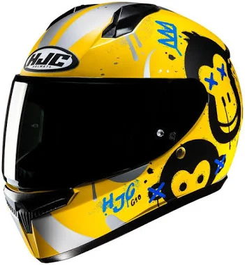 Casque moto enfant HJC G10 2XS visière transparente jaune