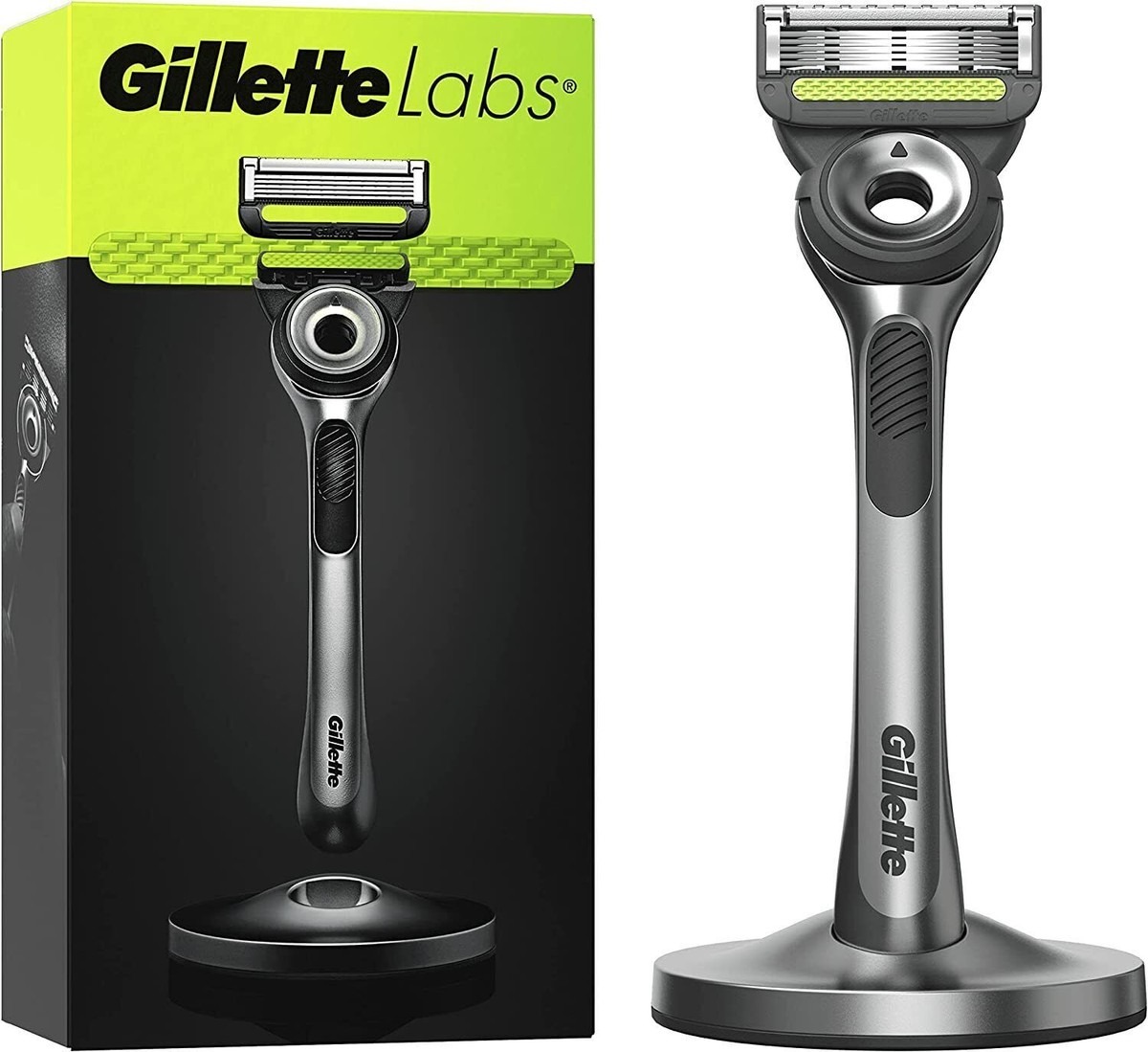 GilletteLabs rasoir exfoliant homme + 1 recharge + socle