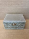 Pochette Maisons du Monde tressée beige avec fermoir perlé — photo 2