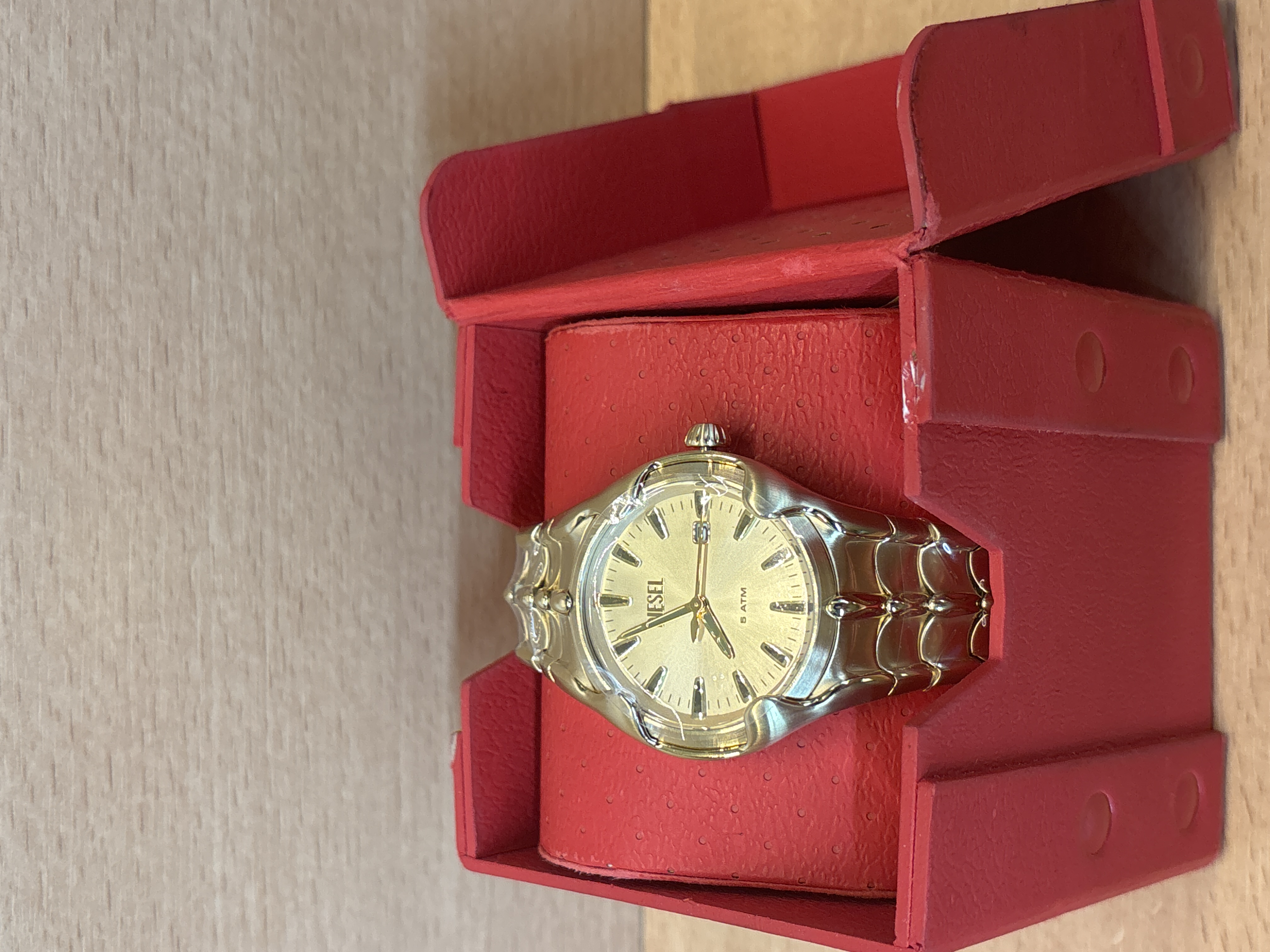 Montre Diesel Vert DZ2186 dorée bracelet acier 44 mm