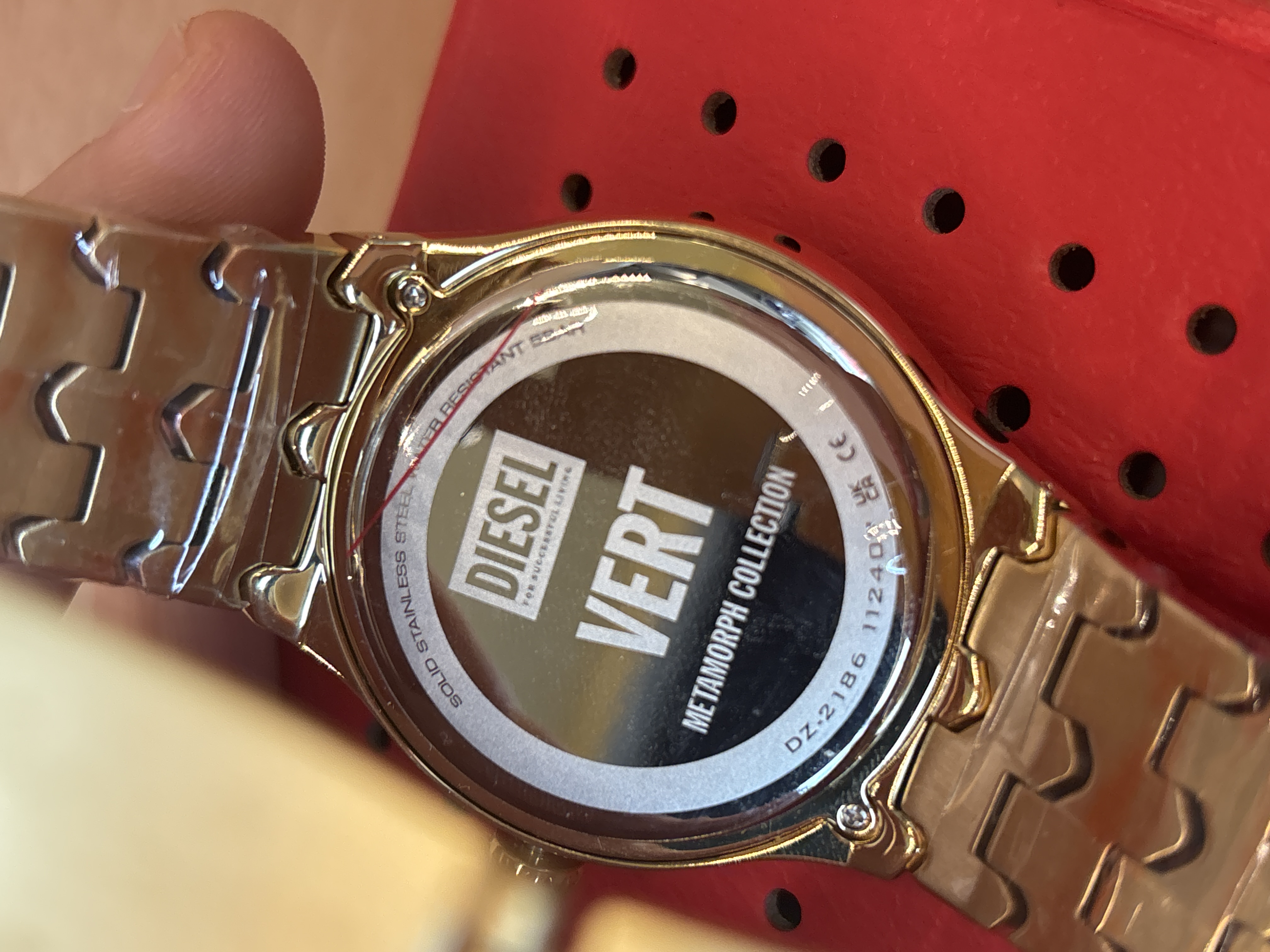 Montre Diesel Vert DZ2186 dorée bracelet acier 44 mm — photo 3