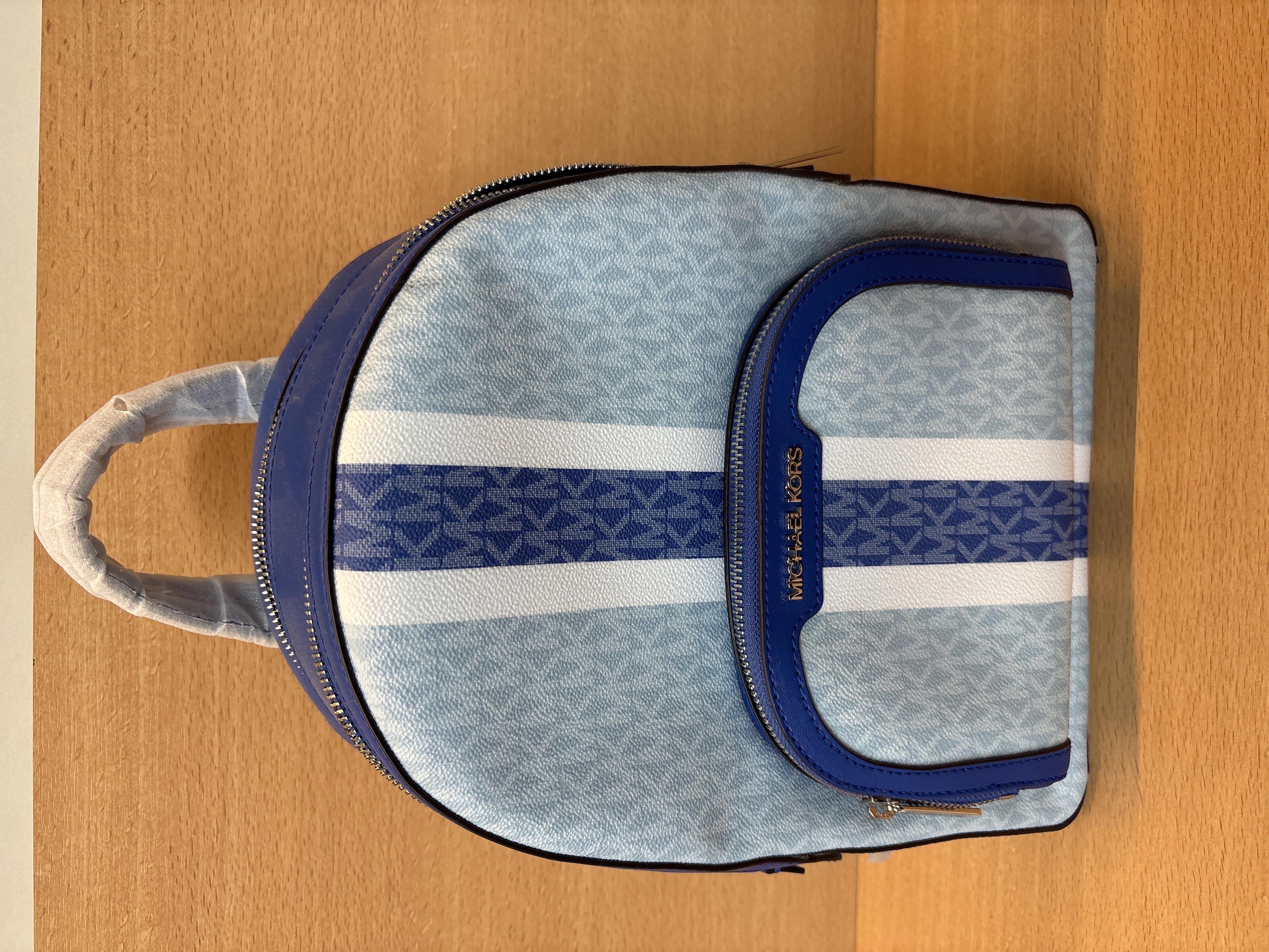 Sac à dos Michael Kors bleu et blanc
