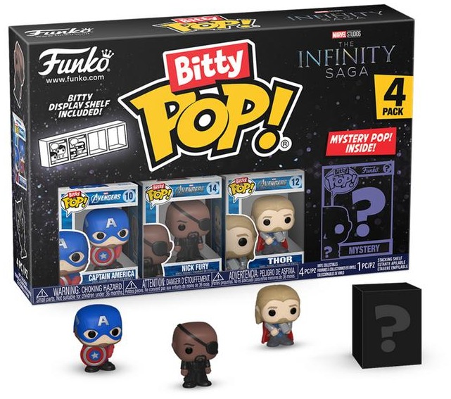 Figurines Funko Bitty Pop Marvel Captain America 4-Pack