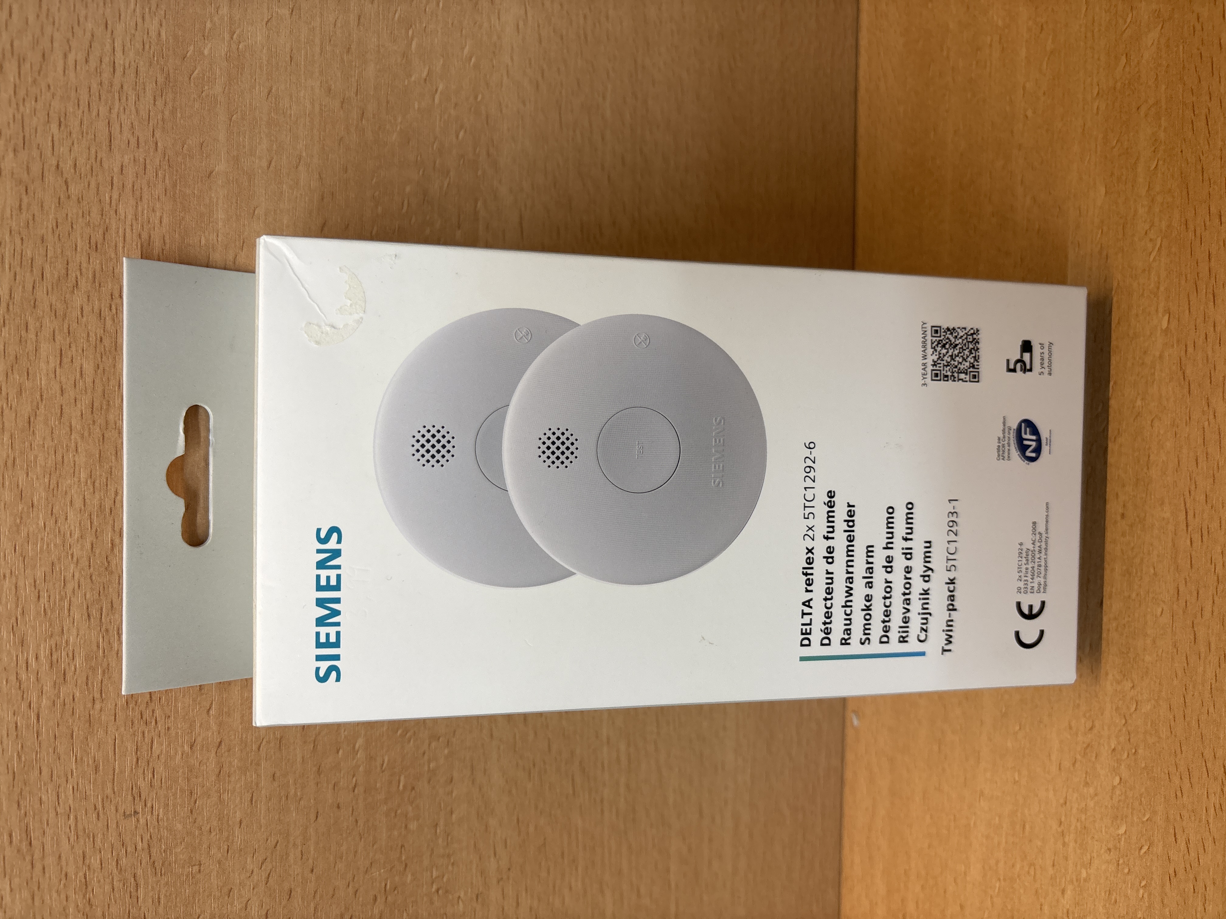 Lot de 2 détecteurs de fumée Siemens 5TC1292-6 NF