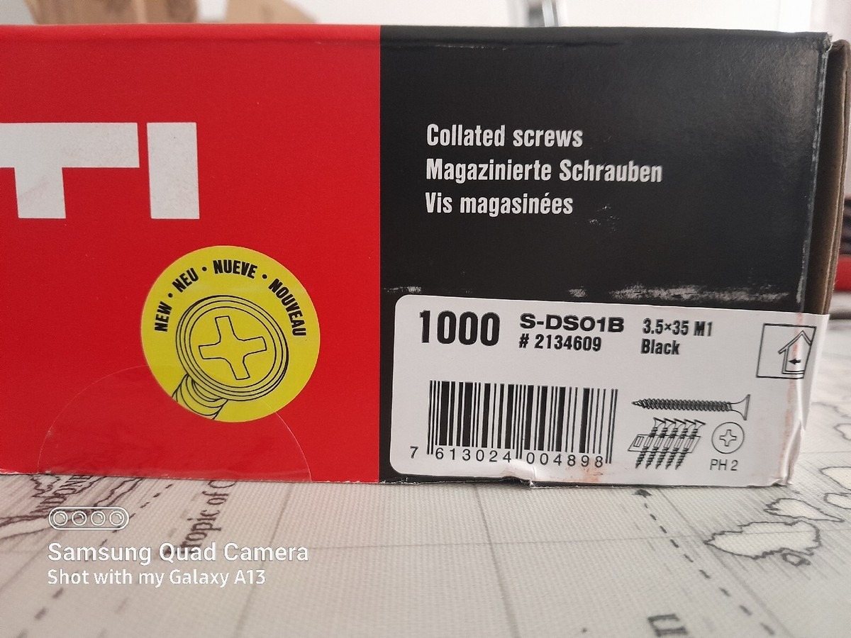 Vis plaque de plâtre Hilti S-DS01B 3,5x35 M boîte 1000 pièces