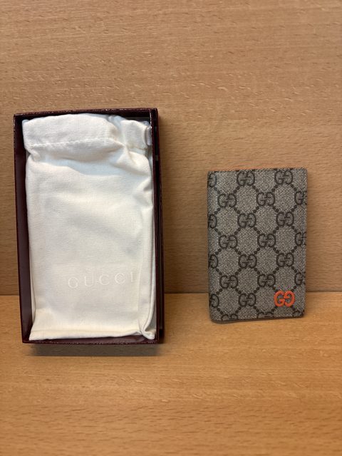 Portefeuille Gucci GG monogramme intérieur orange