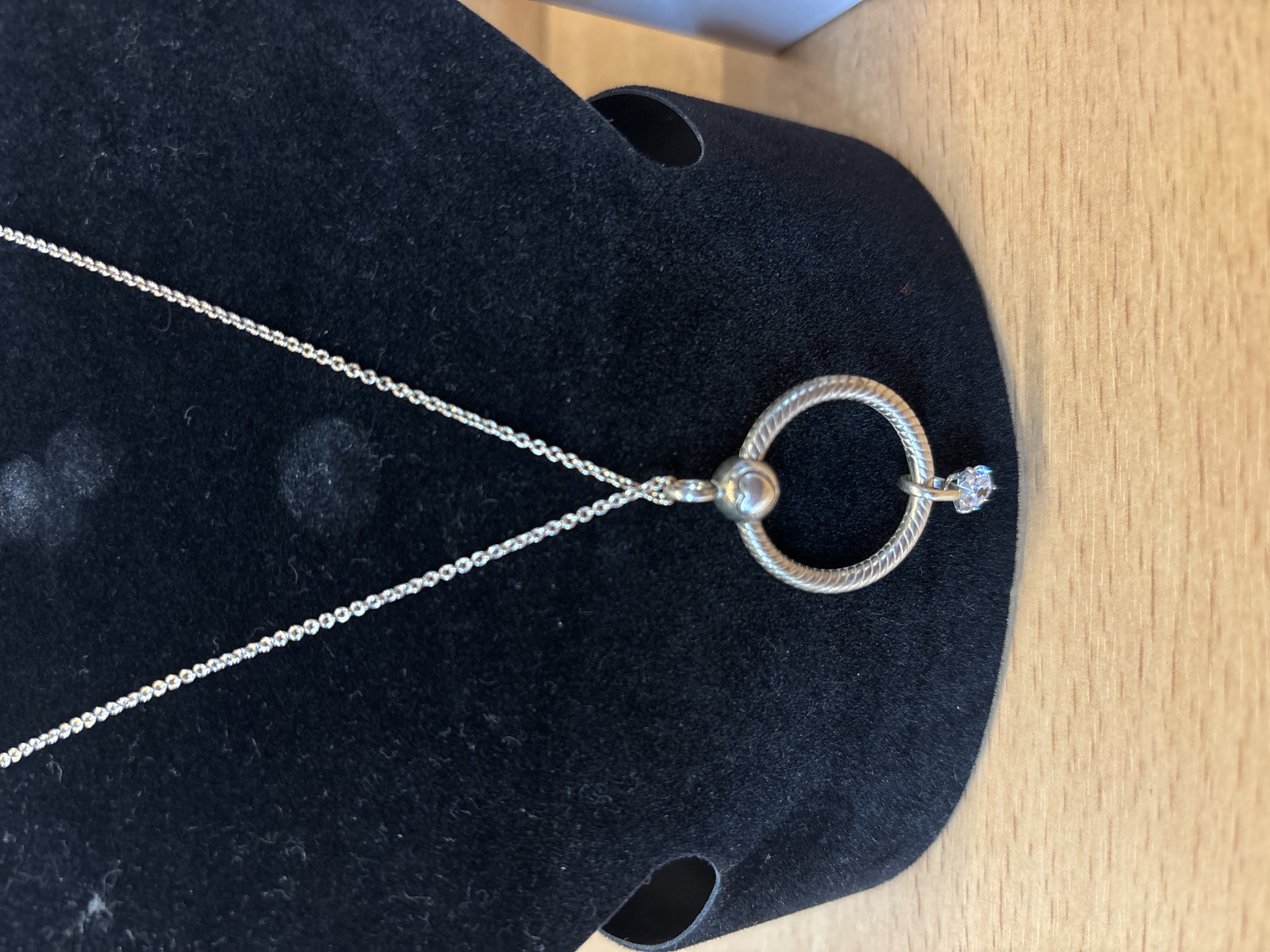 Collier Pandora en argent 925 avec pendentif rond — photo 2