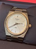Montre Tissot PRX 1853 dorée avec date et écrin — photo 2
