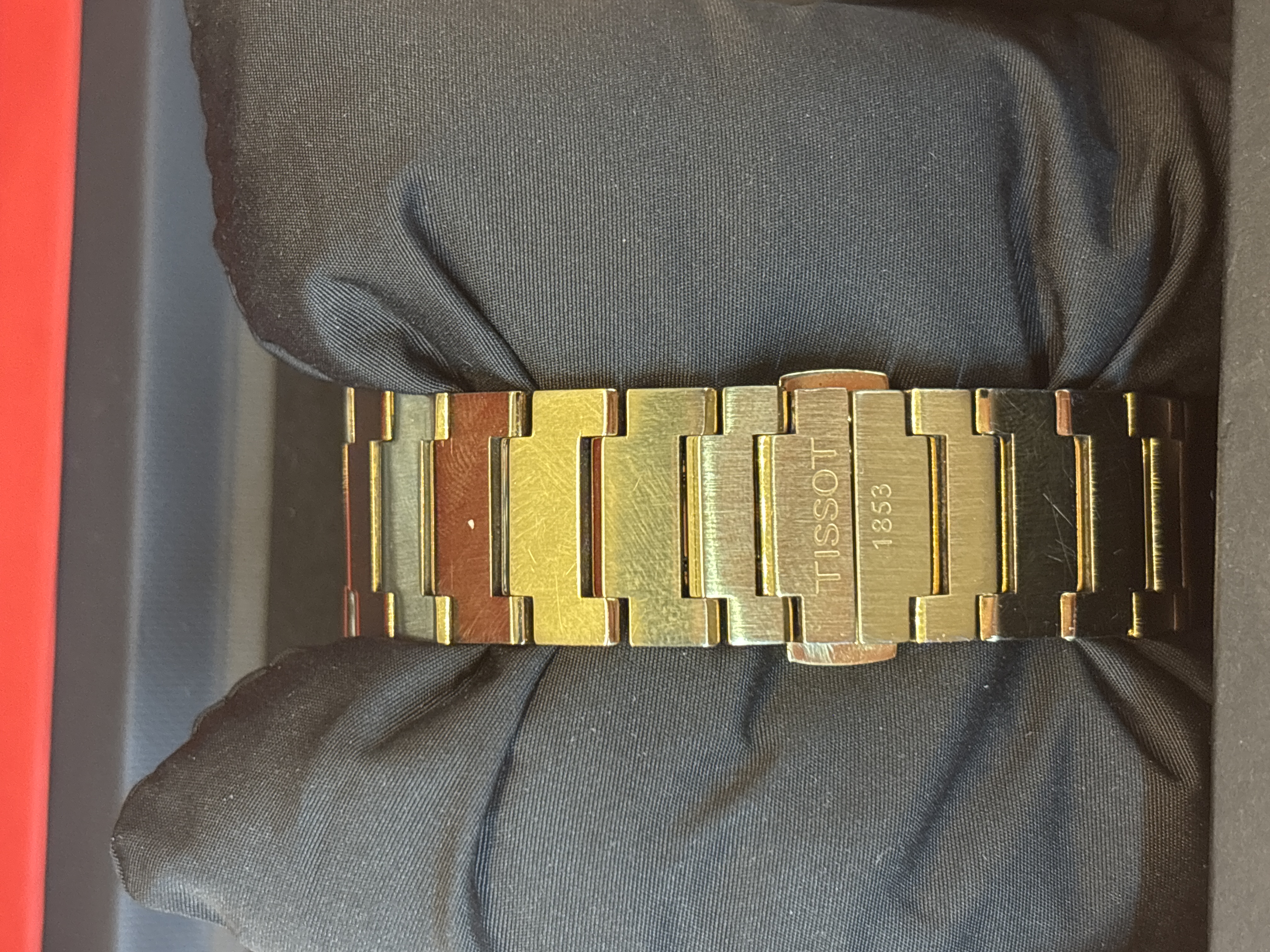 Montre Tissot PRX 1853 dorée avec date et écrin — photo 3