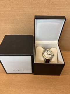 Montre Gucci Sport bracelet tissu vert rouge crème avec écrin