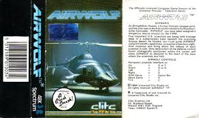 Jeu Airwolf Sinclair ZX Spectrum 48K cassette Elite
