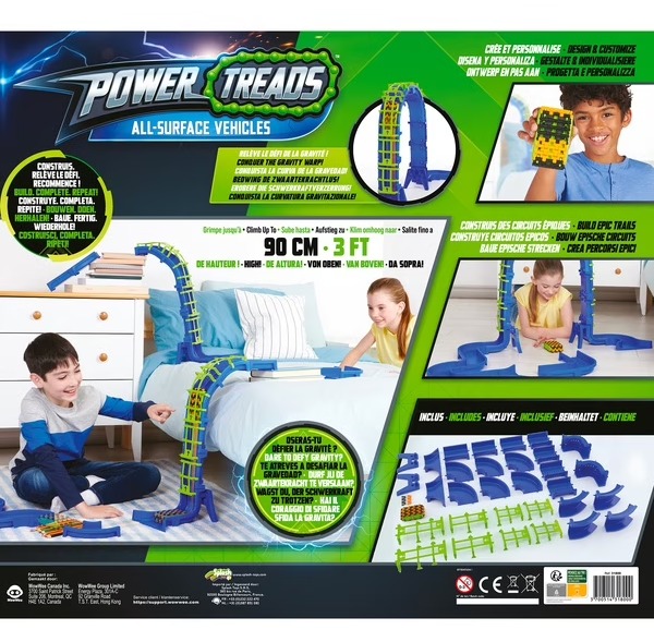 Splash Toys Power Treads Gravity 50 pièces circuit véhicule chenillé