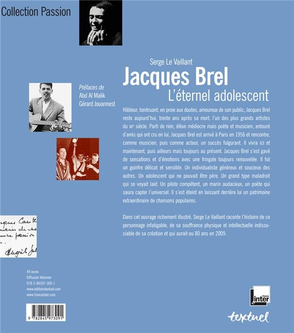 Jacques Brel, l'éternel adolescent - Serge Le Vaillant
