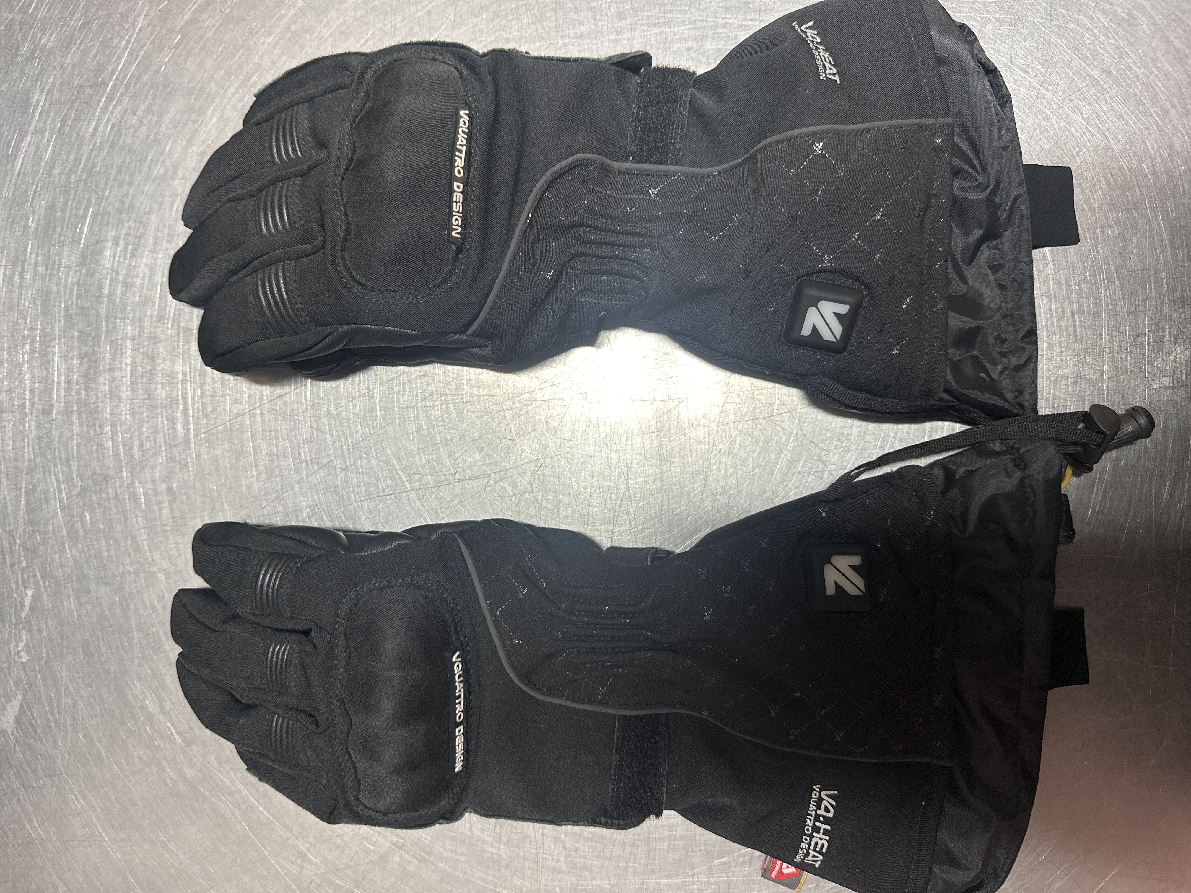 Gants moto chauffants V'Quattro V4 Heat noirs taille S