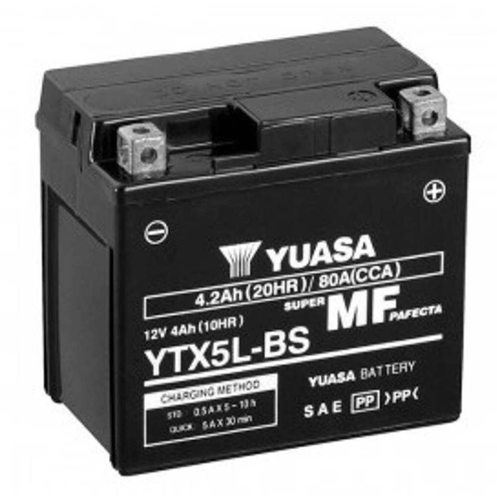 Batterie moto Yuasa YTX5L-BS 12V 4Ah AGM