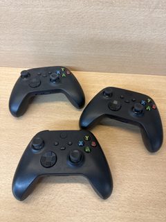 Lot de 3 manettes Xbox sans fil noires pour pièces
