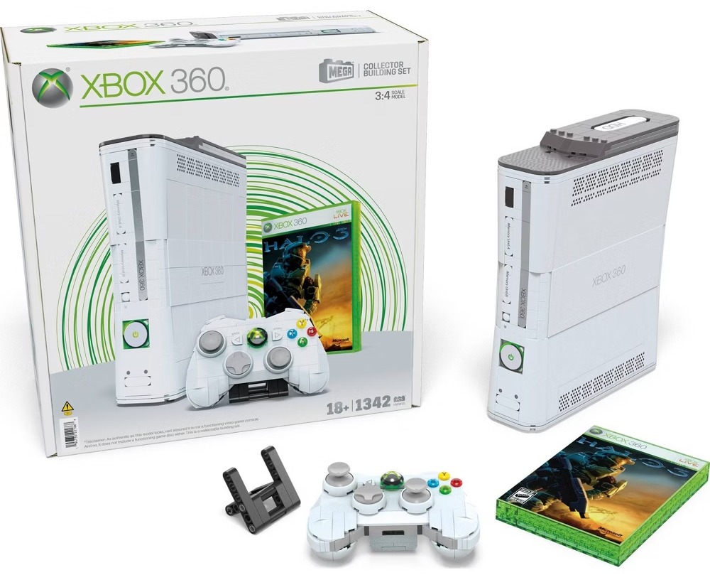 MEGA Microsoft Xbox 360 réplique à construire 1342 pièces