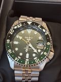 Montre Seiko 5 Sports GMT automatique cadran vert bracelet acier — photo 2