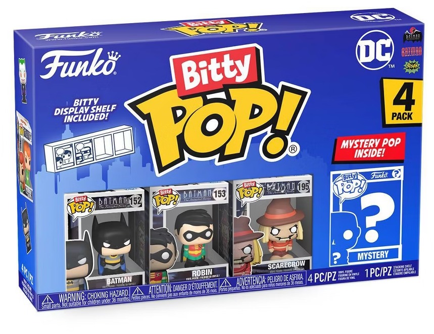Funko Bitty Pop! DC Batman Robin Scarecrow + Mystery 4-Pack