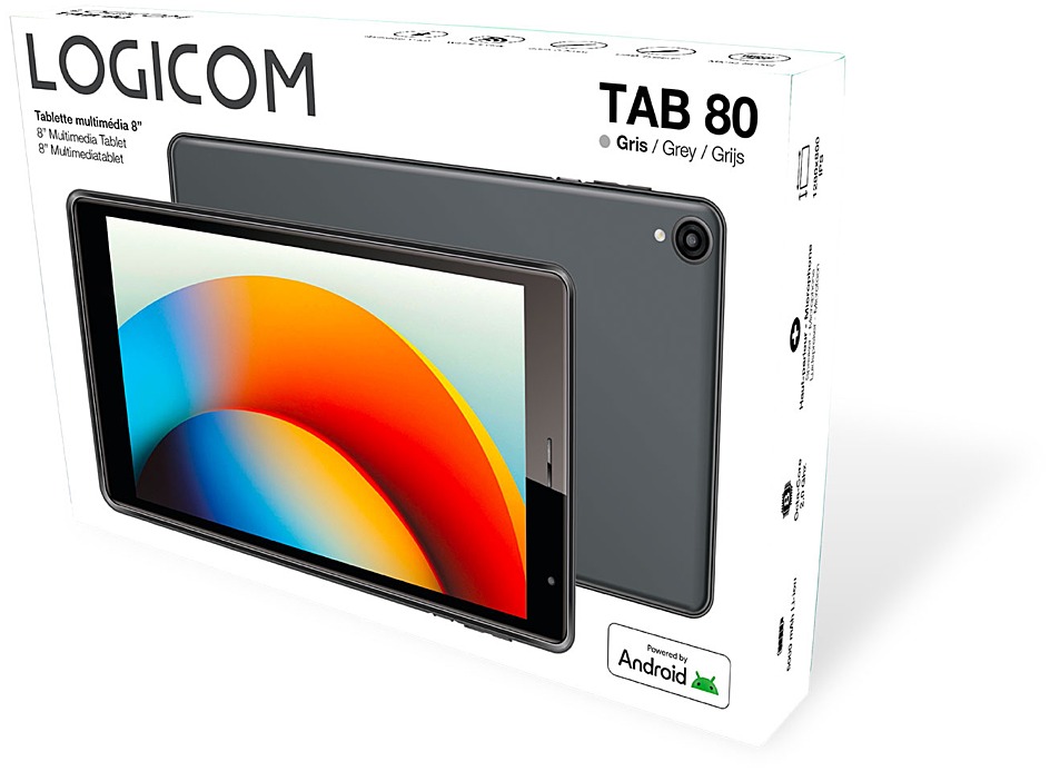 Tablette Logicom Tab 80 8 pouces 64 Go noire