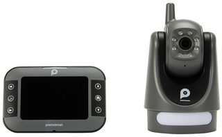 Babyphone vidéo Prémaman Buddy Motion gris avec caméra rotative