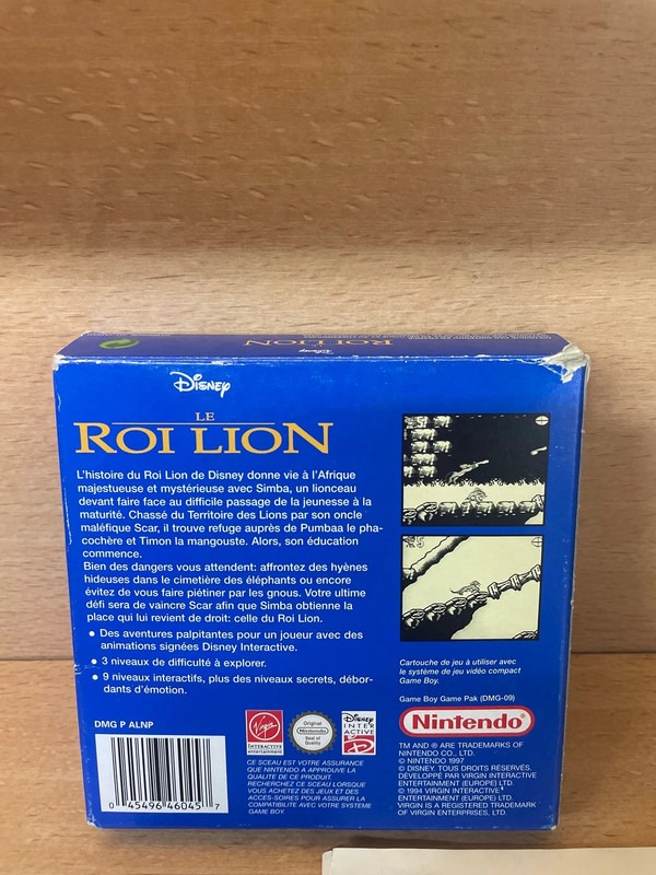 Jeu Game Boy Le roi lion — photo 3