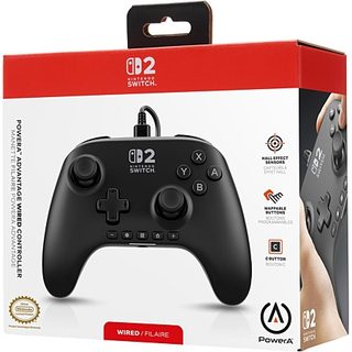 Manette filaire PowerA Advantage noire pour Nintendo Switch 2