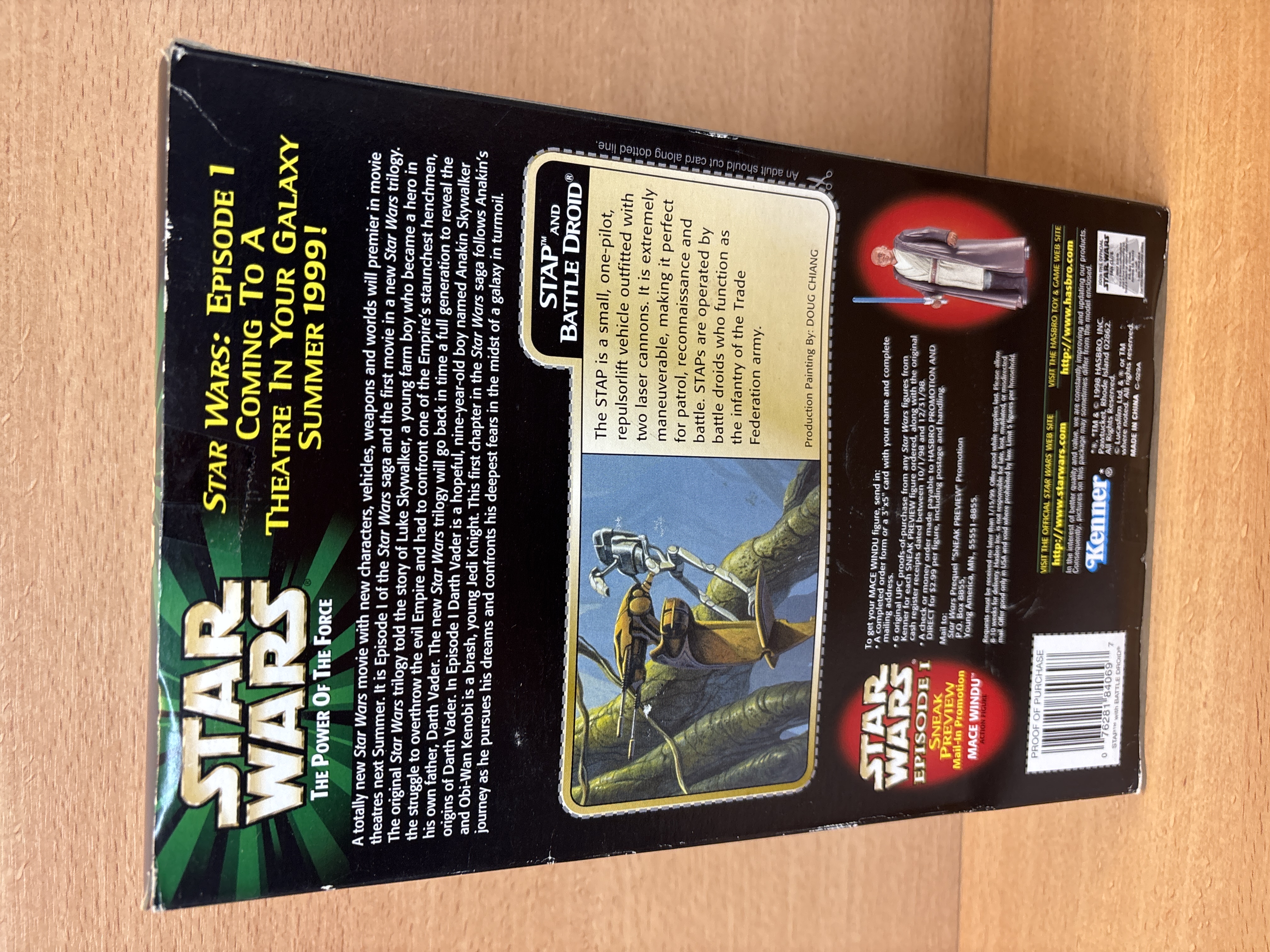 Star Wars Episode I STAP and Battle Droid Kenner Sneak Preview en boîte — photo 2