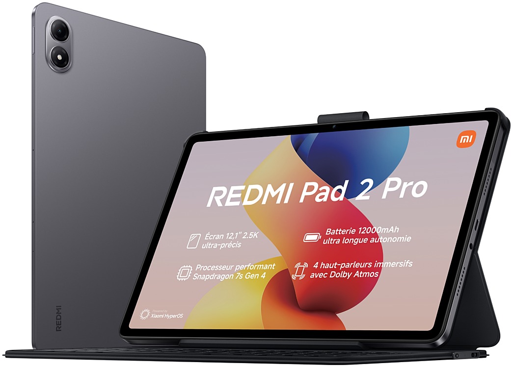 Xiaomi Redmi Pad 2 Pro 128 Go Wi-Fi grise avec clavier