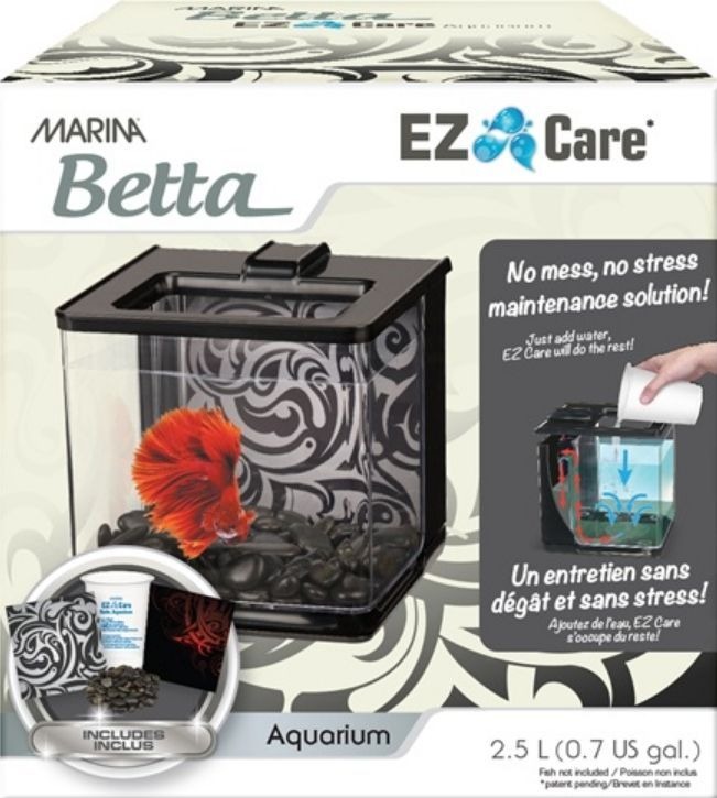Marina Betta EZ Care kit aquarium 2,5 L noir