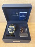 Montre automatique Maserati Diamonds acier doré cadran bleu — photo 1