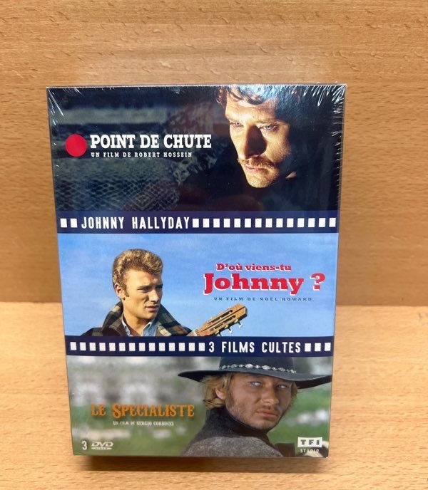 Coffret DVD Johnny Hallyday 3 films cultes neuf sous blister