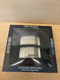 Ceinture réversible Chevignon ajustable T36 à T52 2 boucles argentées