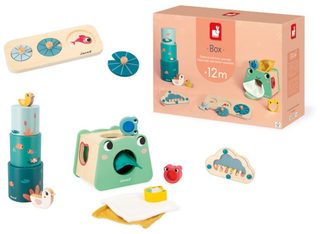 Janod Box 12 mois - 4 jouets d'éveil sensoriel
