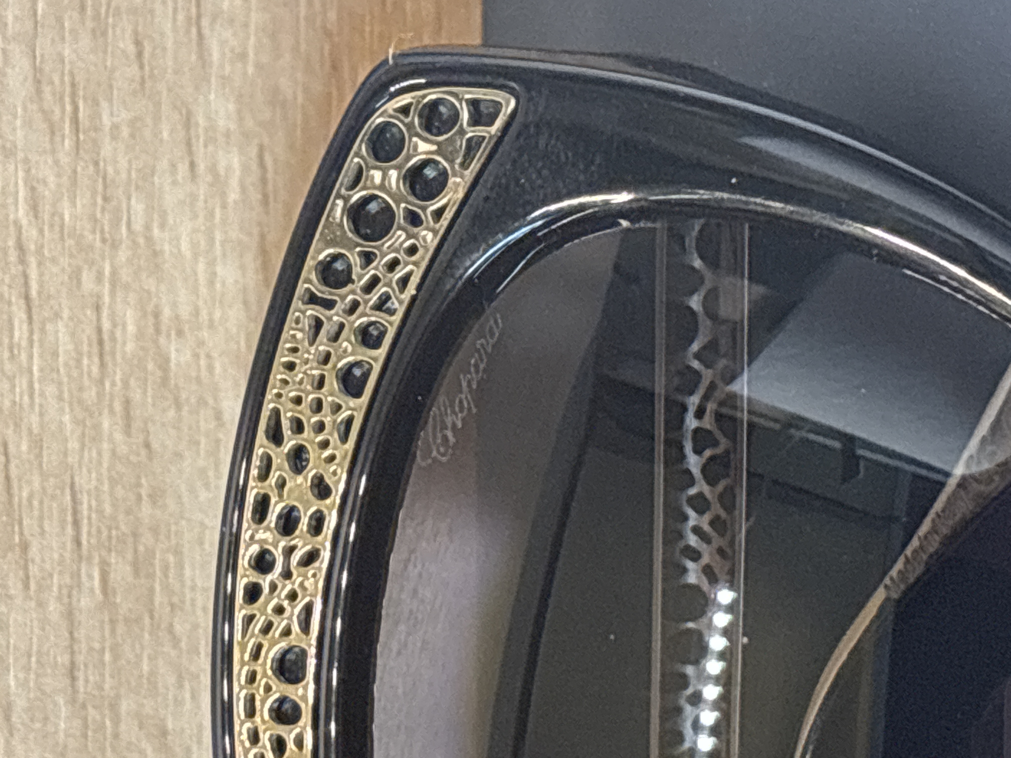 Lunettes de soleil Chopard SCHC24S noir doré 57-17-140 — photo 3