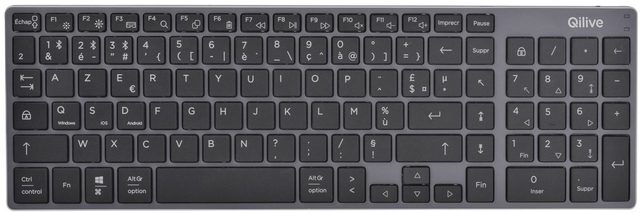 Clavier sans fil silencieux QILIVE Q3493 AZERTY noir