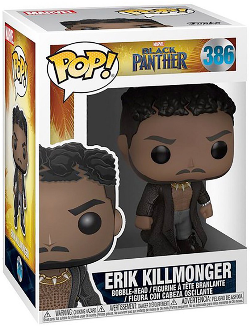 Funko Pop Marvel Black Panther Erik Killmonger avec cicatrices n°386
