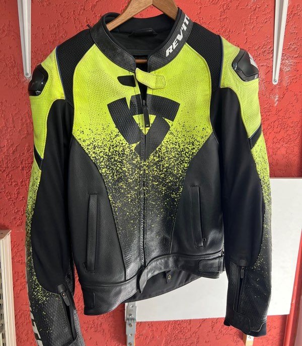 Blouson moto Rev'It Quantum Air noir jaune fluo taille 50
