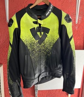 Blouson moto Rev'It Quantum Air noir jaune fluo taille 50
