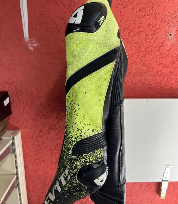 Blouson moto Rev'It Quantum Air noir jaune fluo taille 50 — photo 2