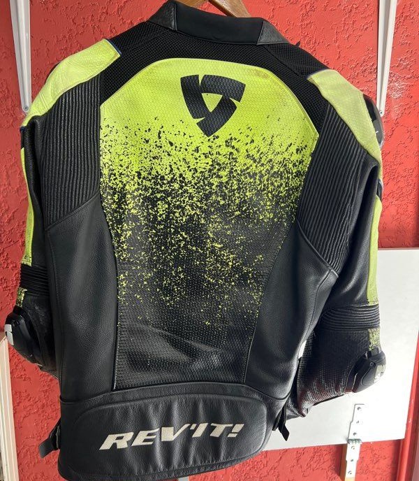 Blouson moto Rev'It Quantum Air noir jaune fluo taille 50 — photo 3