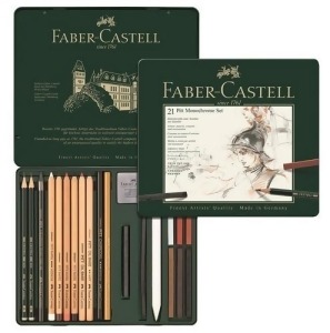 Set de crayons Faber-Castell Pitt Monochrome boîte métal 21 pièces