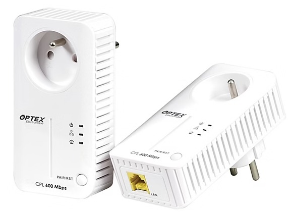 Optex Pack 2 Prises CPL 600 MBPS PLUG