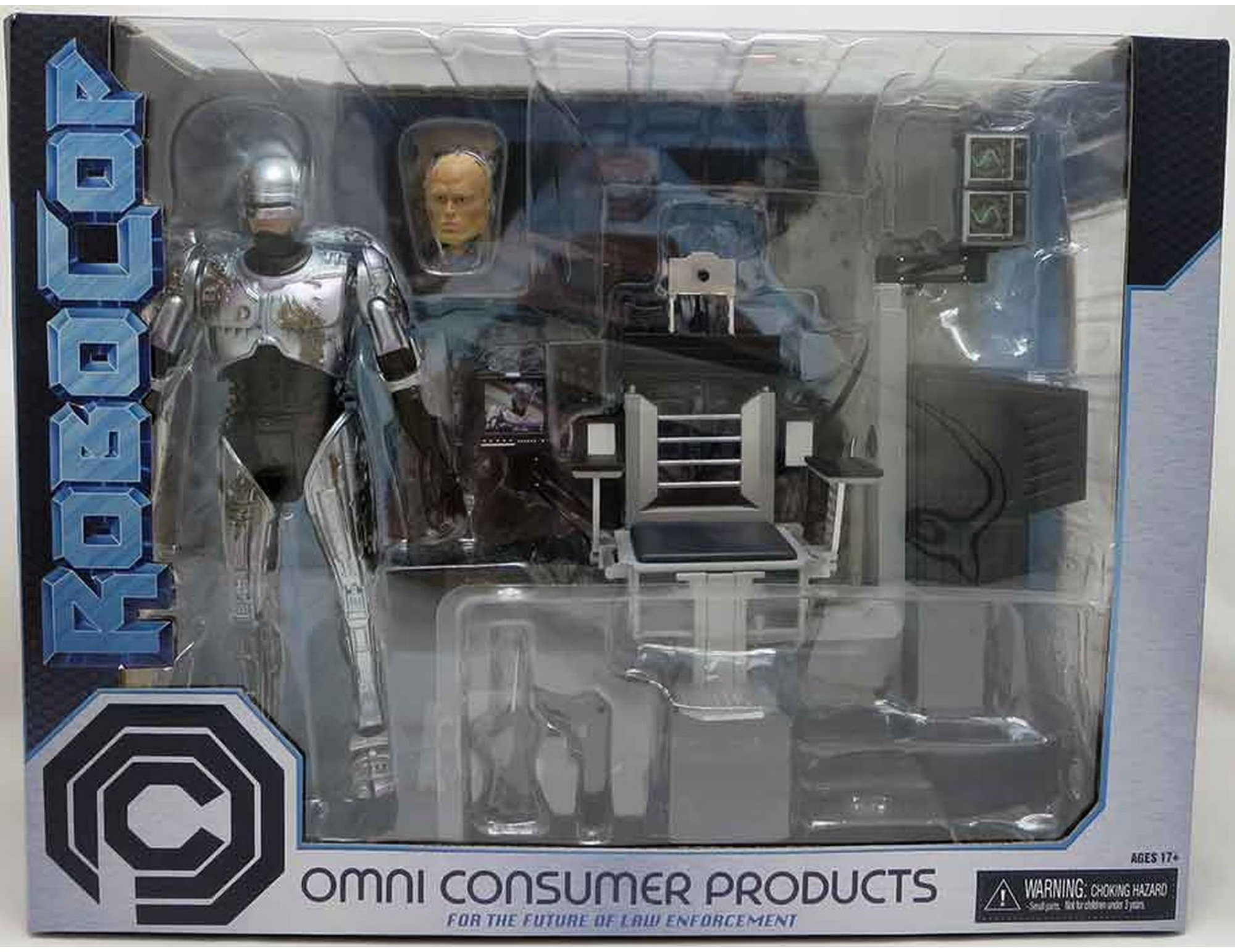 Figurine NECA RoboCop Ultimate Battle Damaged avec chaise sous scellé