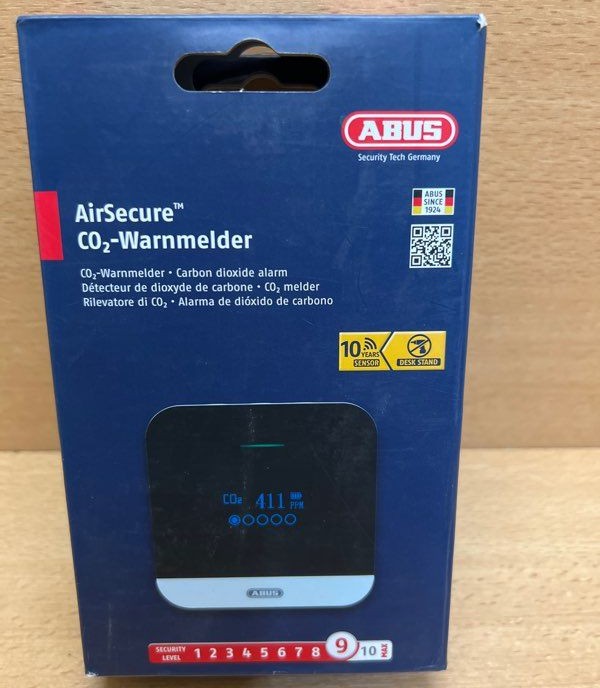 Détecteur de dioxyde de carbone ABUS AirSecure CO2 neuf