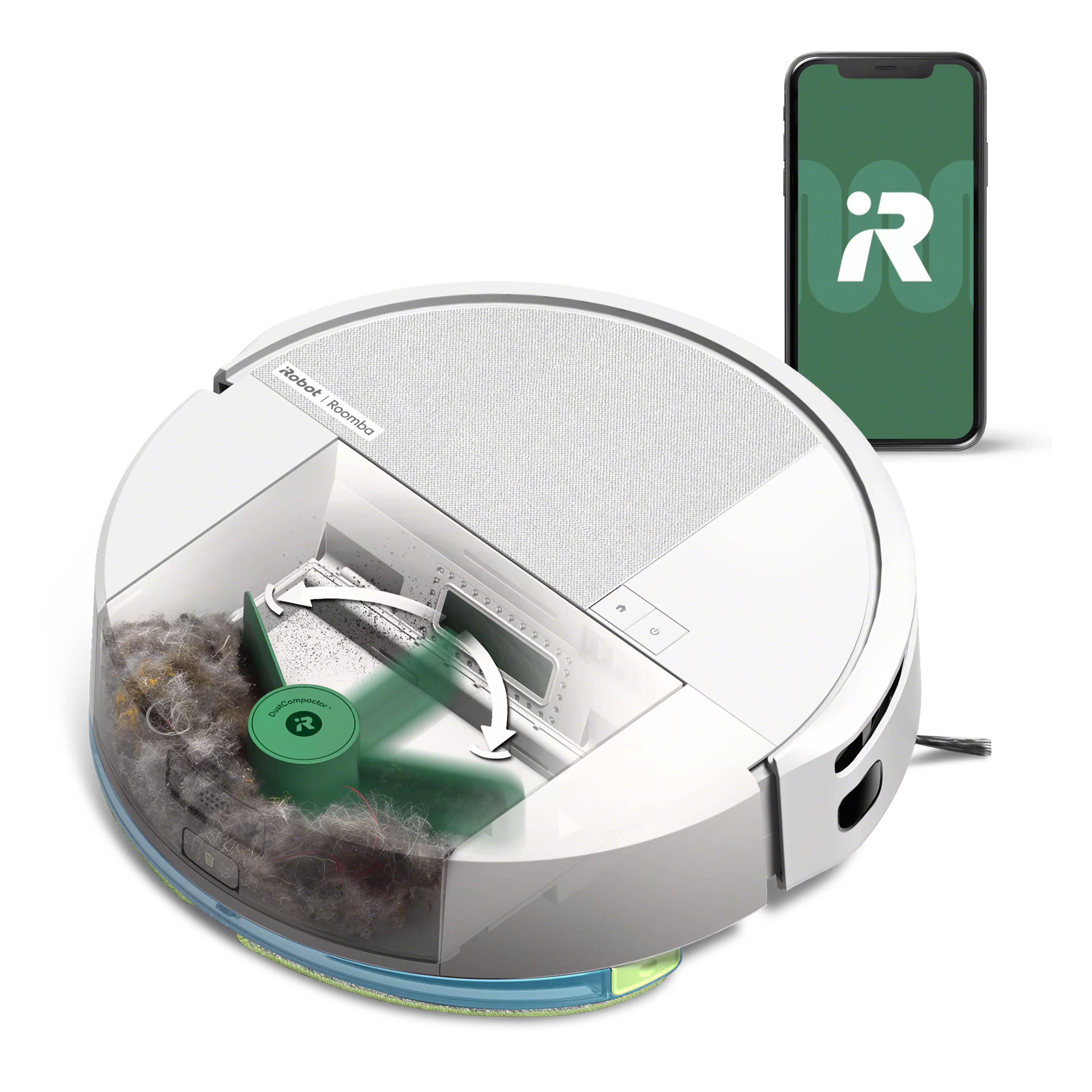 iRobot Roomba 205 DustCompactor Combo blanc robot aspirateur laveur