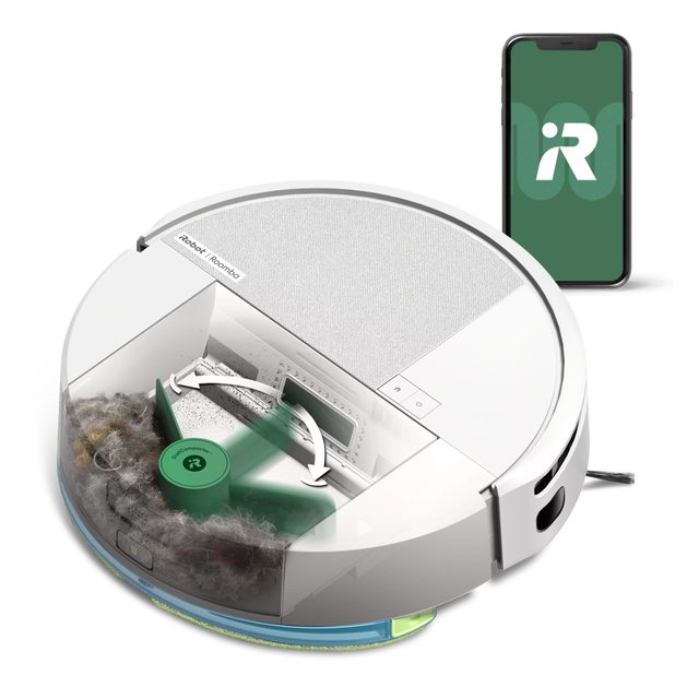 iRobot Roomba 205 DustCompactor Combo blanc robot aspirateur laveur